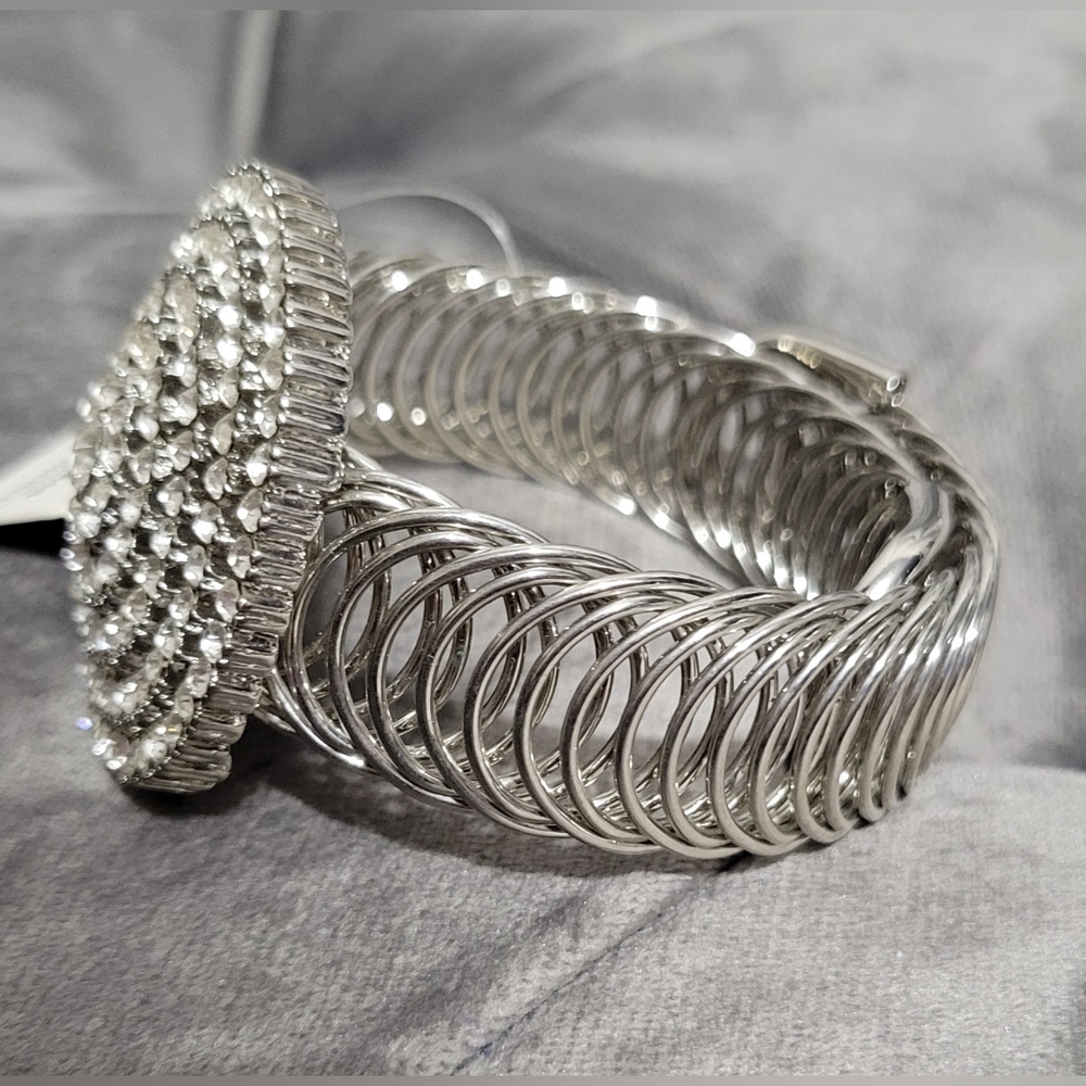 Silver Rhinestone Bracelet - Picture 2 of 5